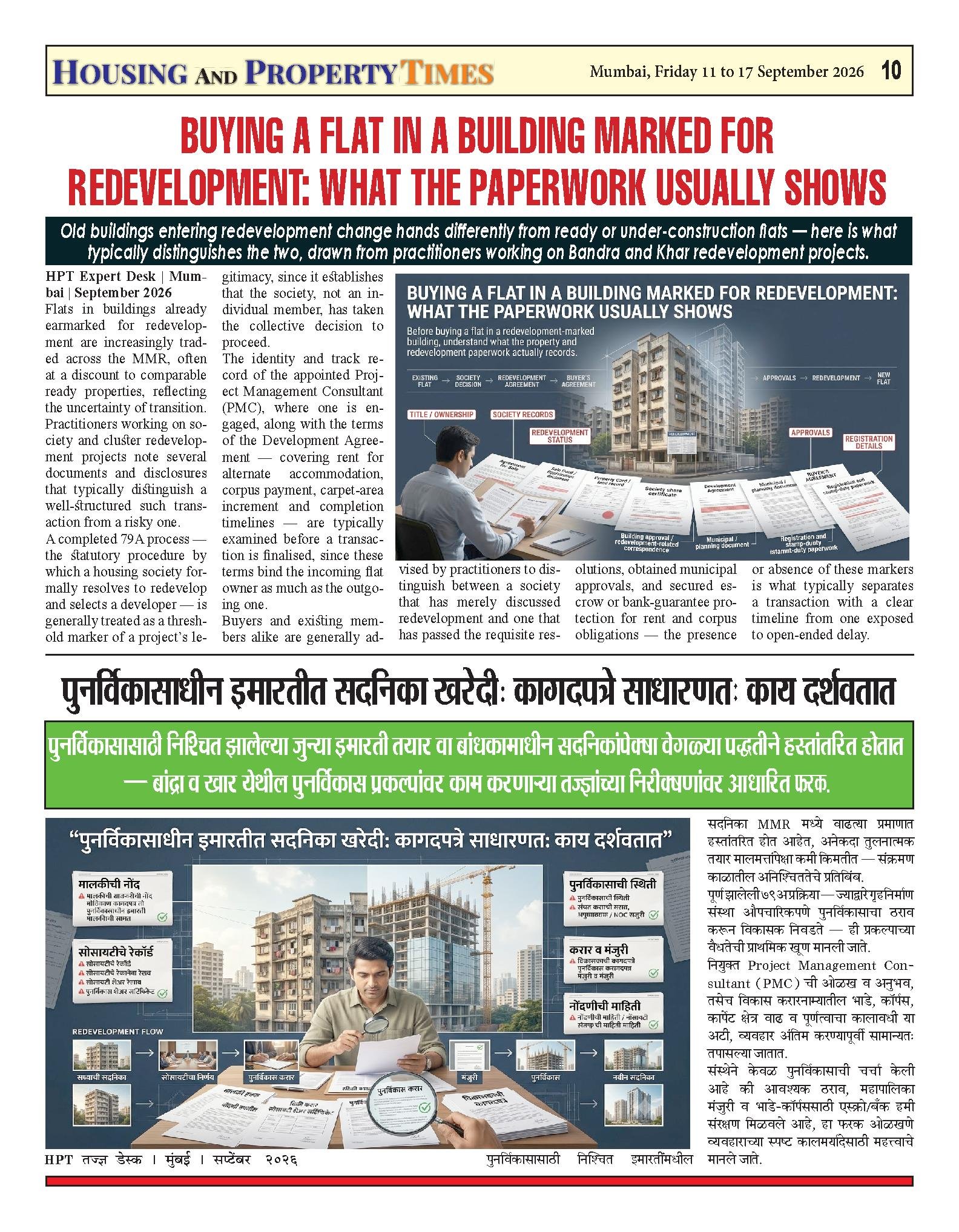 Buying a Flat in a Building Marked for Redevelopment: What the Paperwork Usually Shows