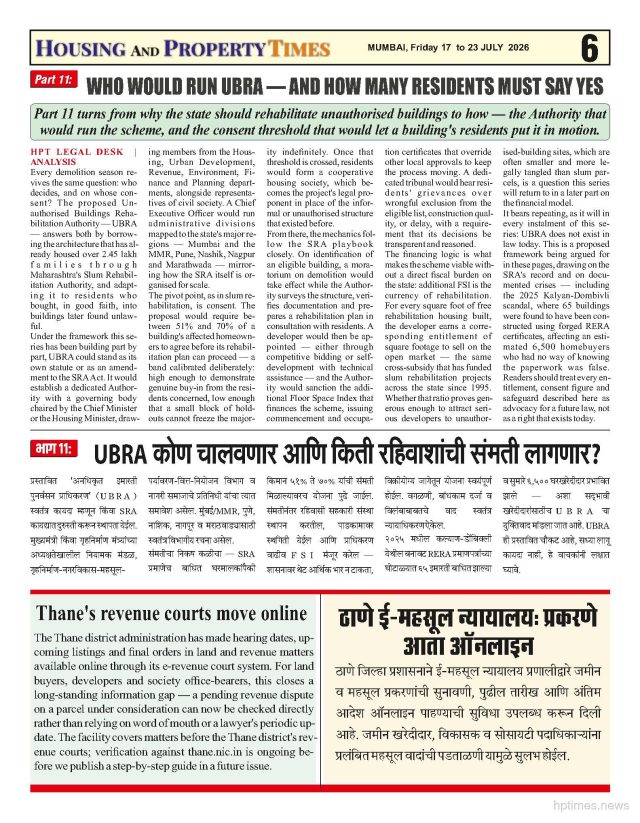 CLUSTER OVER CHAOS: KARNIK-MODAK BENCH CLEARS THE PATH FOR MHADA-LED REDEVELOPMENT