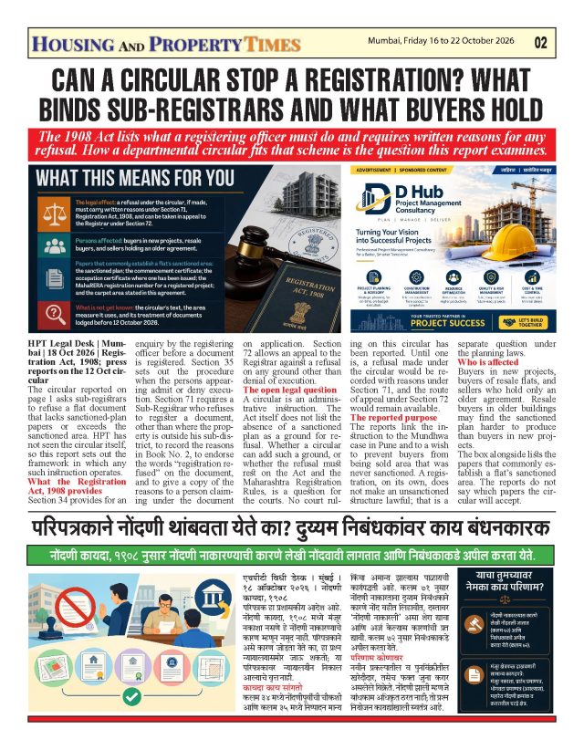 CAN A CIRCULAR STOP A REGISTRATION? WHAT BINDS SUB-REGISTRARS, WHAT BUYERS HOLD